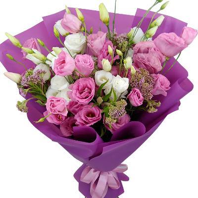 Eustomų puokštė - Gėlių pristatymas Vilniuje