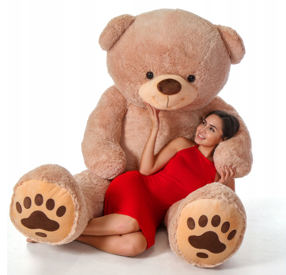 Didelis (200 cm) meškinas - Gėlių pristatymas Vilniuje