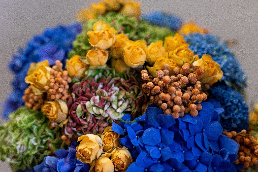 Pastelinių hortenzijų puokštė - Gėlių pristatymas. Inesa Borkovska