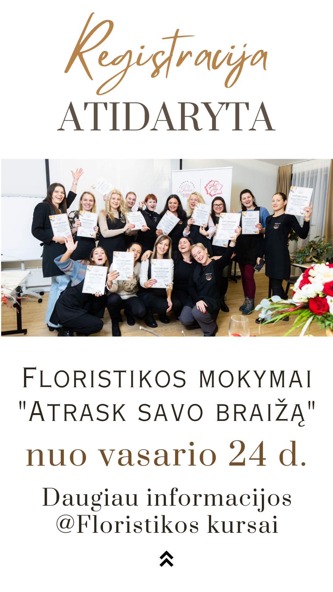 Floristikos kursai Vilniuje "Atrask savo braižą"