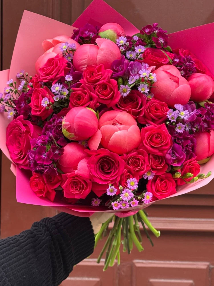 Pink soup bouquet