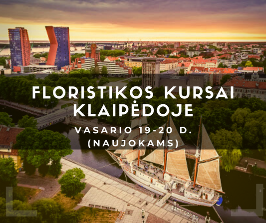Floristikos kursai Klaipėdoje - Gėlių pristatymas. Inesa Borkovska